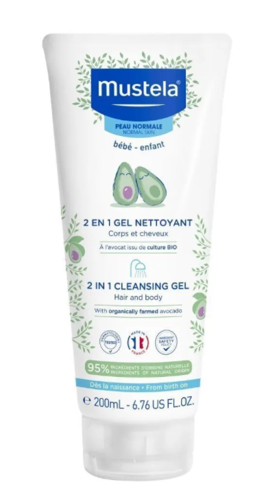 Mustela Гель для купания 2 в 1, шампунь, 200 мл, 1 шт. фото