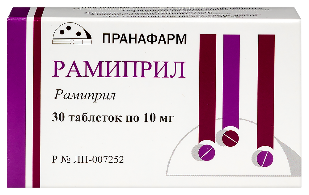 Рамиприл, 10 мг, таблетки, 30 шт. фото
