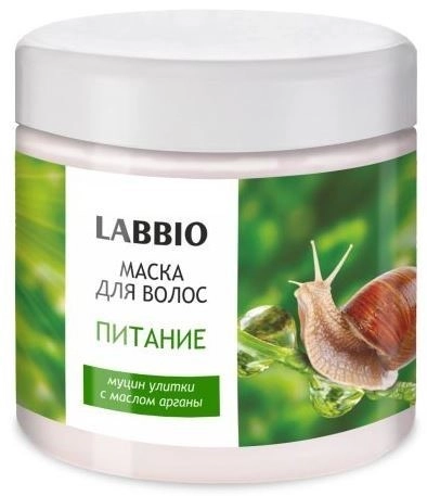 Labbio Маска для волос питательная Муцин улитки-Аргана, маска для волос, 500 мл, 1 шт. фото