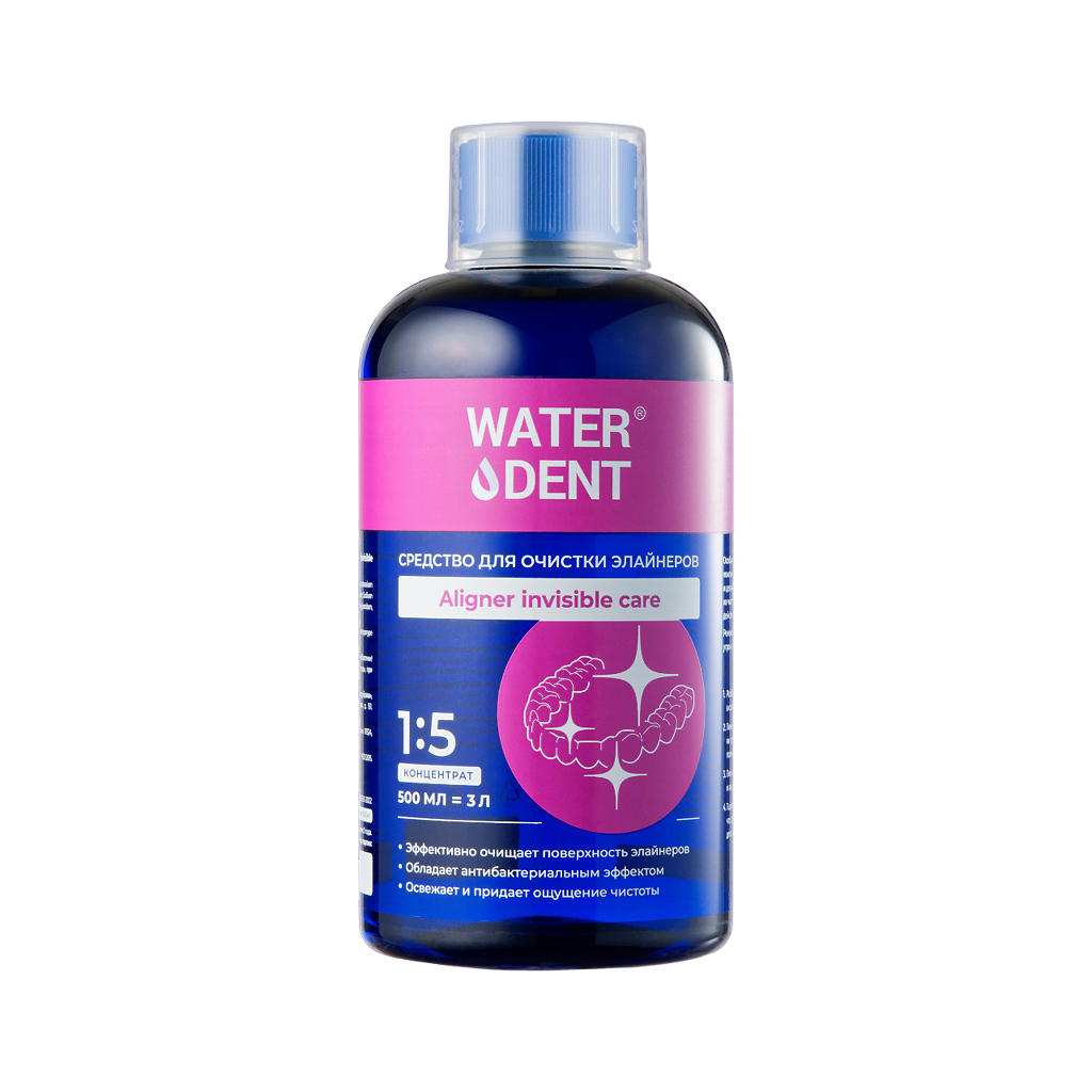 Waterdent средство для очистки элайнеров, концентрат, 500мл, 1 шт. фото