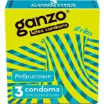 Ganzo ribs Презервативы Ребристые, 3 шт. фото