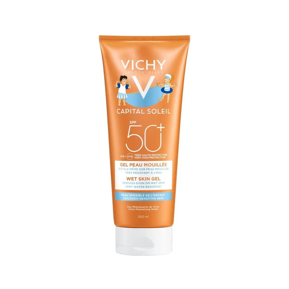 Vichy Capital Soleil Wet Skin солнцезащитная эмульсия для детей, 200 мл, 1 шт, SPF 50+ фото