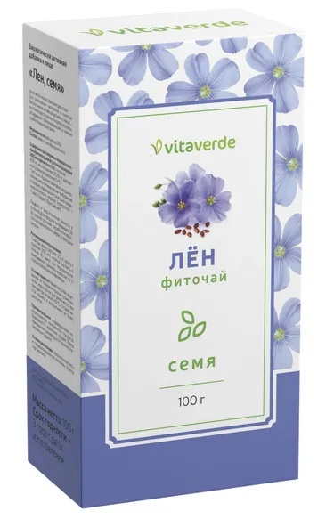 Vitaverde Семена льна, семена, 100 г, 1 шт. фото