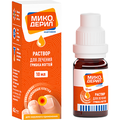 Микодерил, 1%, раствор для наружного применения, 10 мл, 1 шт. фото