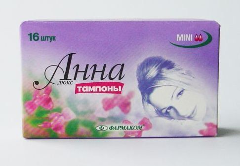 Анна Люкс, тампоны женские гигиенические, 16 шт, mini (2 капли) фото