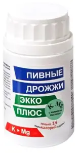 Экко Плюс дрожжи пивные с калием и магнием, 450 мг, таблетки, 100 шт. фото