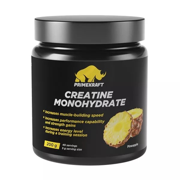 Prime kraft Креатин моногидрат, порошок для приготовления раствора для приема внутрь, 200 г, 1 шт, ананас фото