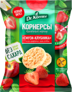 Доктор Кернер Хлебцы мини рисовые, хлебцы, 40 г, 1 шт, смузи-клубника фото 