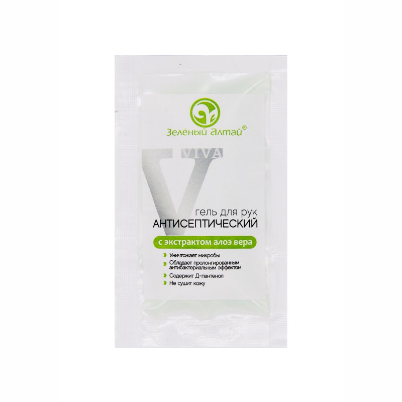 Зеленый Алтай гель для рук антисептический, гель для рук, 5 мл, 1 шт, алоэ вера фото