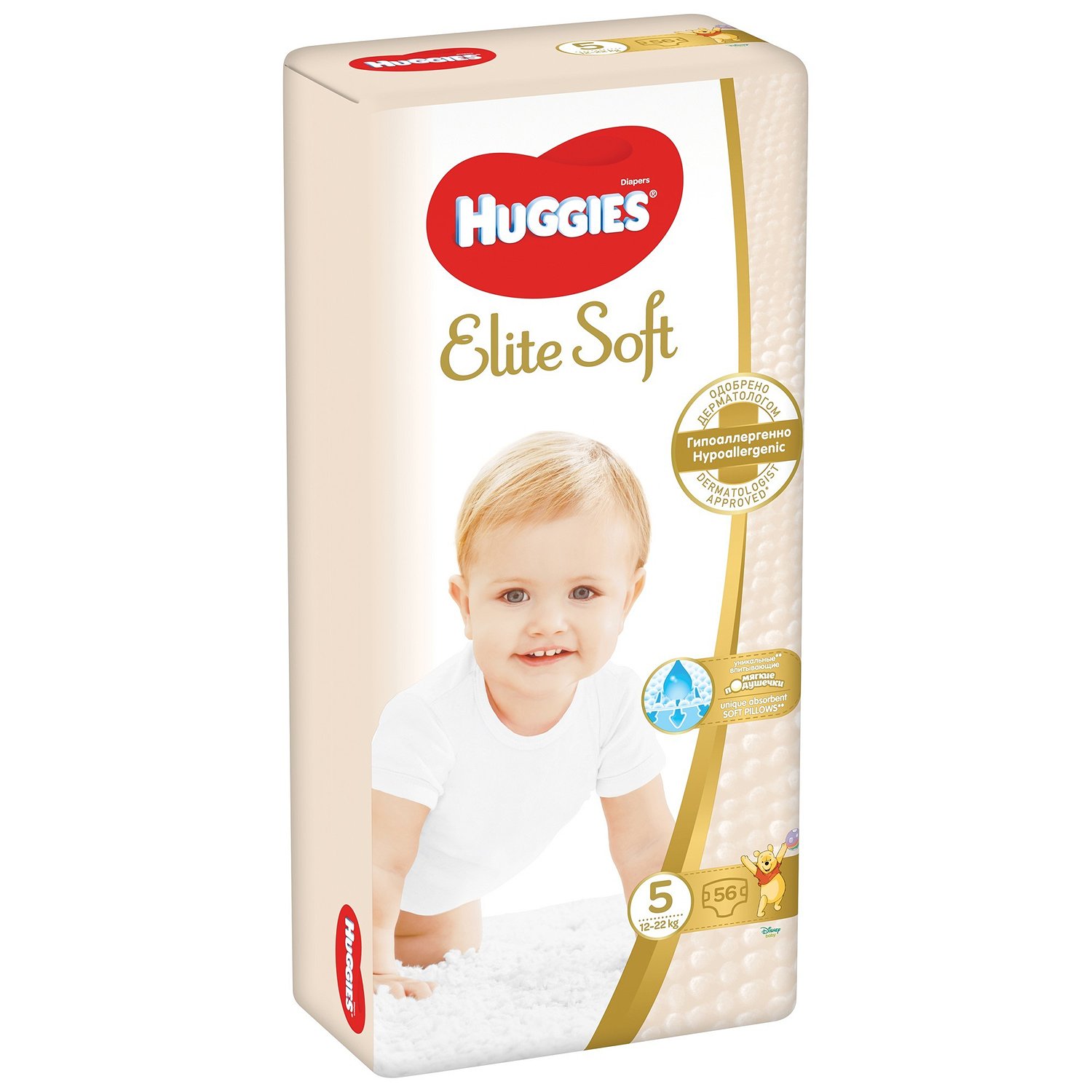 Huggies Elite Soft Подгузники детские одноразовые, р. 5, 56 шт, 12-22 кг фото