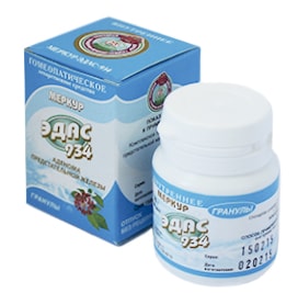 Эдас-934 Меркур, гранулы гомеопатические, 20 г, 1 шт. фото