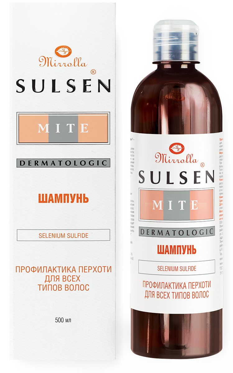 Mirrolla Сульсен Мите профилактика перхоти, 1%, шампунь, 500 мл, 1 шт. фото