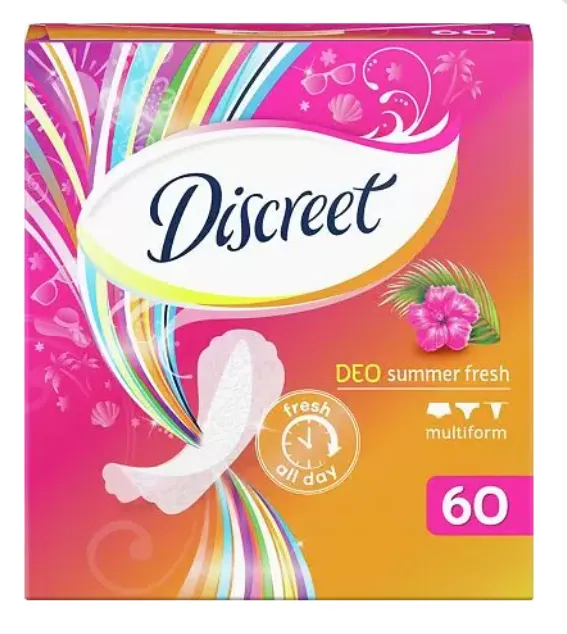 Discreet Deo Summer Fresh Multiform Прокладки ежедневные, прокладки гигиенические, 60 шт. фото