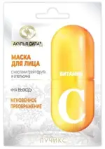 Акулья сила Витамин С маска для лица мгновенное преображение, 12 мл, 1 шт. фото
