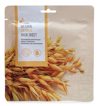 Mirida Маска тканевая противовоспалительная с овсяным молочком и Д-пантенолом, маска, 1 шт. фото