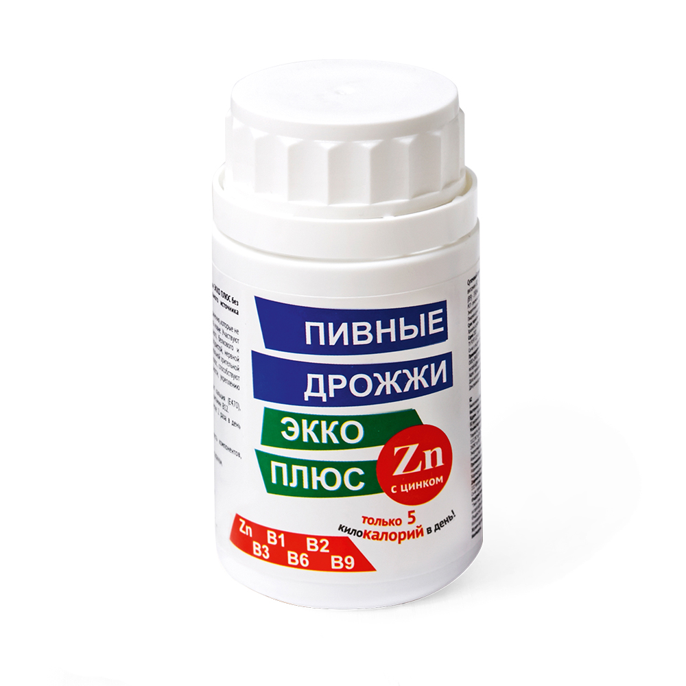 Пивные дрожжи Экко Плюс с цинком, 0.45 г, таблетки, 100 шт. фото