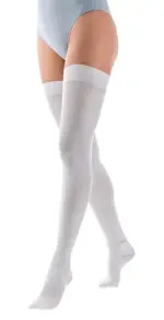 Интекс Универсал Чулки антиэмболические 1 класс компрессии (18-21 mmHg), универсальный, пара, 1 шт, белого цвета фото