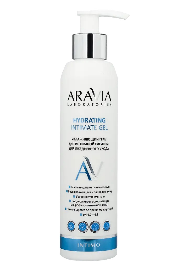 Aravia Laboratories увлажняющий гель для интимной гигиены, гель, 200 мл, 1 шт. фото