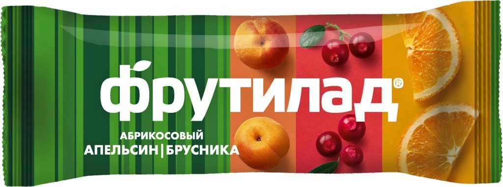 Фрутилад, батончик, 30 г, 1 шт, апельсин + брусника фото