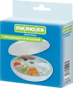 Таблетница Пилюля на неделю с вращающейся крышкой, 1 шт, круглой формы, арт. 2198 фото