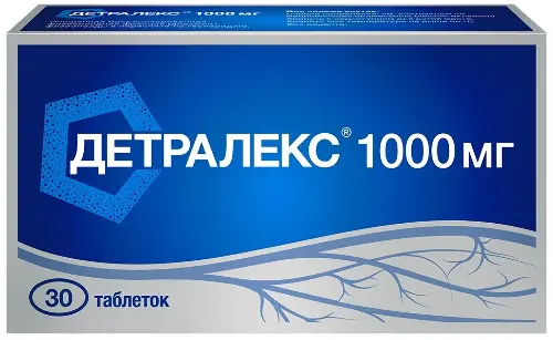 Детралекс, 1000 мг, таблетки, покрытые пленочной оболочкой, 30 шт. фото
