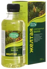 Mirrolla Скипидарная эмульсия для ванн, раствор, 250 мл, 1 шт, желтого цвета фото