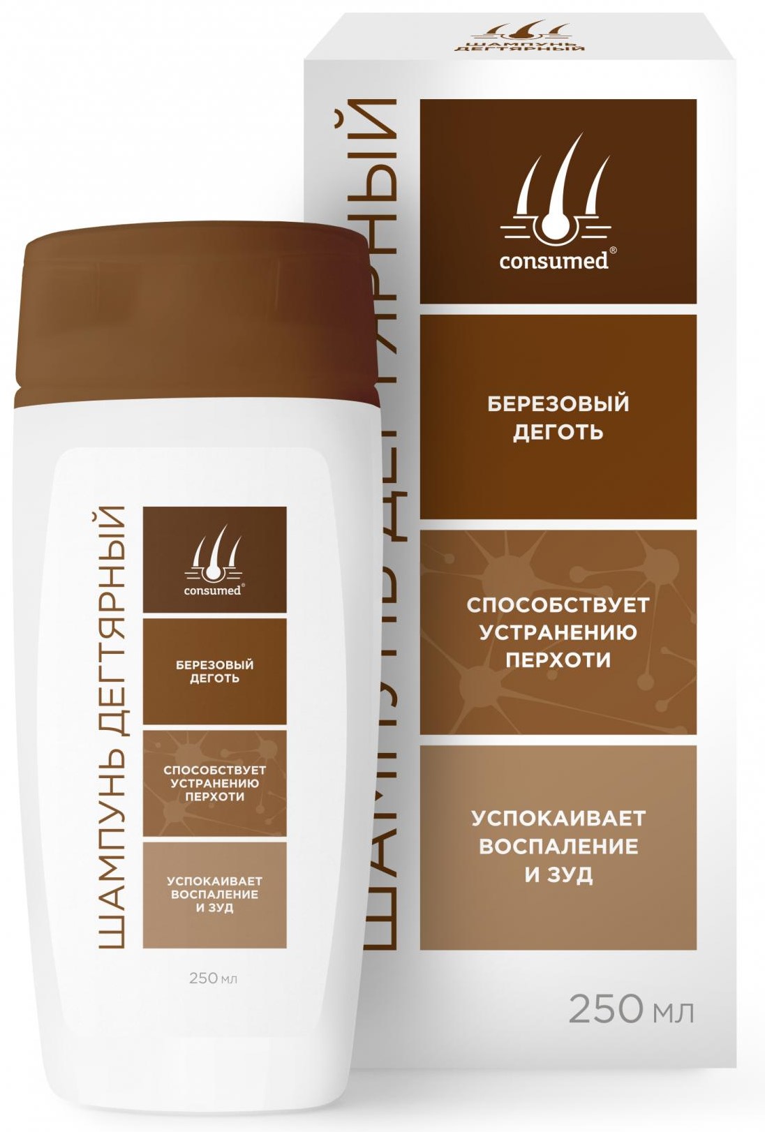 Консумед Дегтярный шампунь против перхоти, шампунь, 250 мл, 1 шт. фото