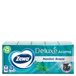 Zewa Deluxe платки носовые бумажные ментол, 100 шт, с ментолом, 10х10 фото 2
