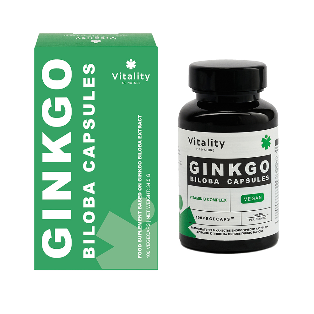 Vitality Гинкго билоба, 120 мг, капсулы, 100 шт. фото