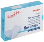 ДокаПласт Лейкопластырь без лекарственных аппликаций стерильно, 8 см х 15 см, лейкопластырь, 50 шт, нетканая основа фото