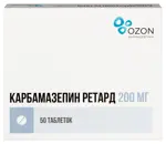 Карбамазепин ретард, 200 мг, таблетки с пролонгированным высвобождением, 50 шт. фото