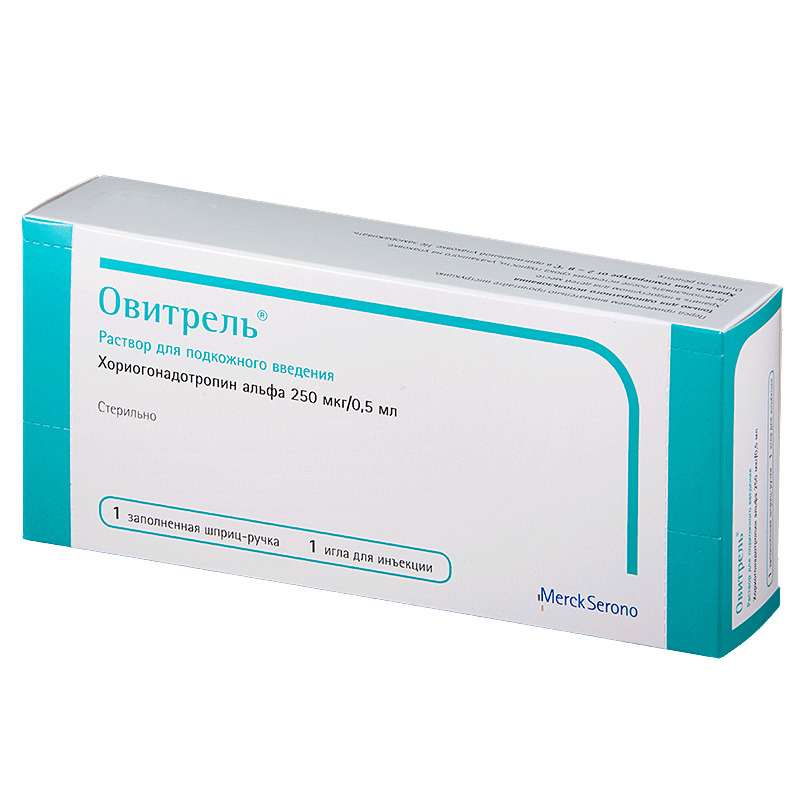 Овитрель, 250 мкг/0.5 мл, раствор для подкожного введения, 0.5 мл, 1 шт. фото