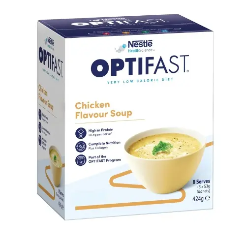 Nestle оптифаст диетическое лечебное энтеральное питание, порошок, 53 г, 8 шт, со вкусом курицы фото