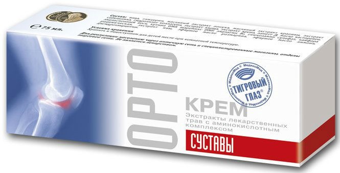 Тигровый глаз Орто Суставы, крем для ног, 75 мл, 1 шт. фото