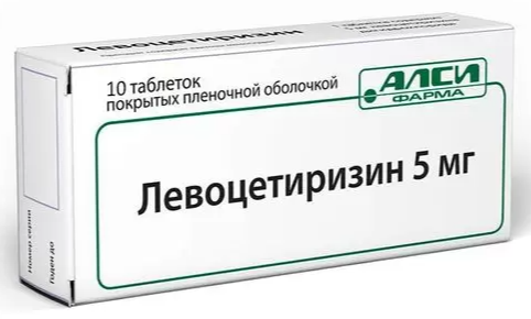 Левоцетиризин, 5 мг, таблетки, покрытые пленочной оболочкой, 10 шт. фото