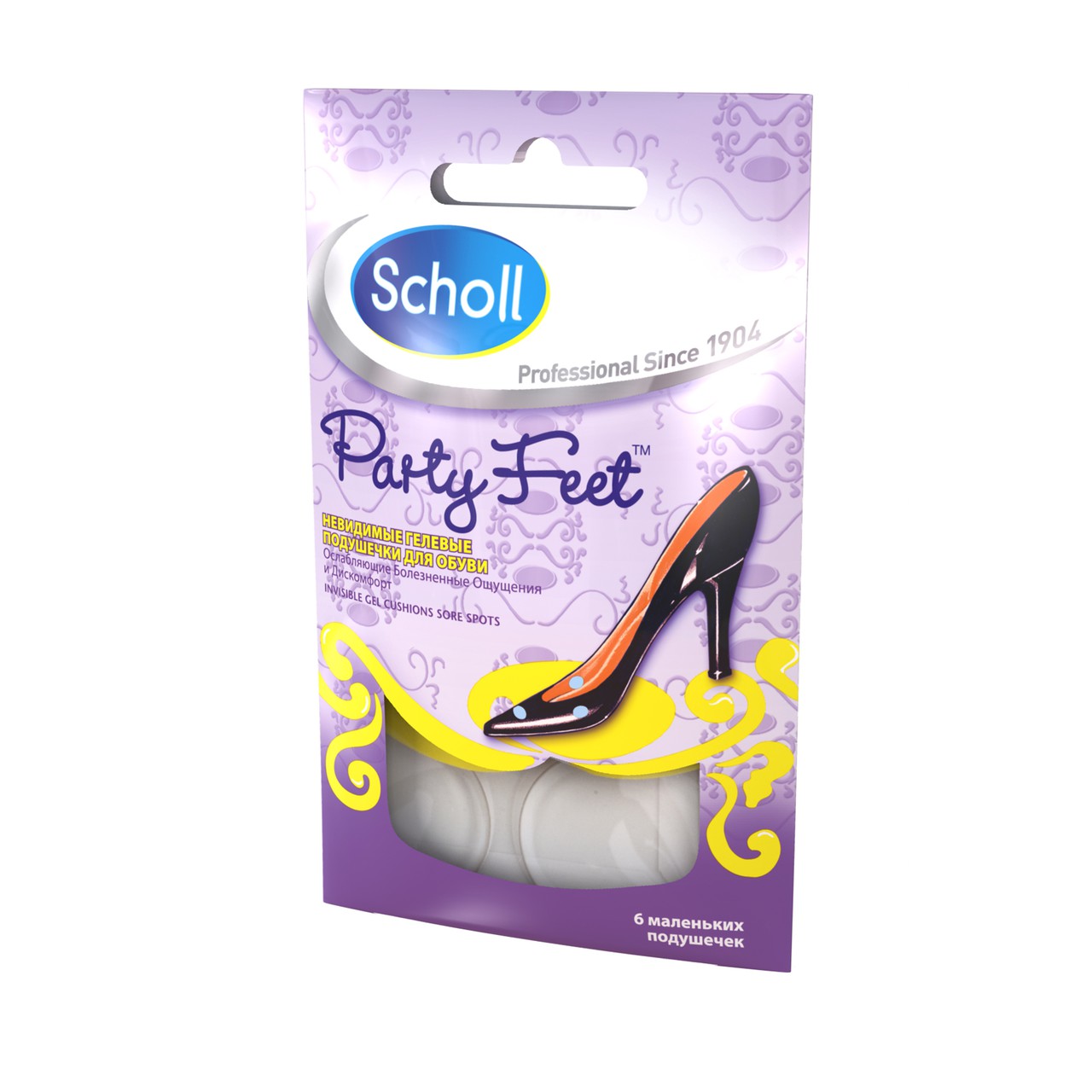 Scholl Невидимые гелевые подушечки ослабляющие болезненные ощущения, 6 шт. фото