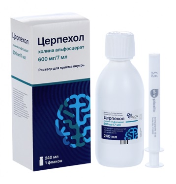 Церпехол, 600 мг/7 мл, раствор для приема внутрь, 240 мл, 1 шт, в комплекте с шприцем-дозатором фото