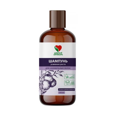 Добрый Аптекарь Шампунь Усиление роста, шампунь, 250 мл, 1 шт, для нормальных волос фото