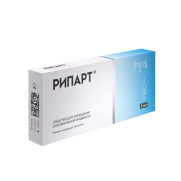 Рипарт, 10 мг/мл, протез синовиальной жидкости, 2 мл, 1 шт. фото