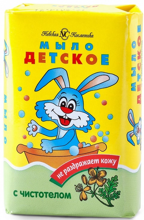 Невская Косметика Мыло туалетное детское, 90 г, 1 шт, чистотел фото