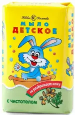 Невская Косметика Мыло туалетное детское, 90 г, 1 шт, чистотел фото