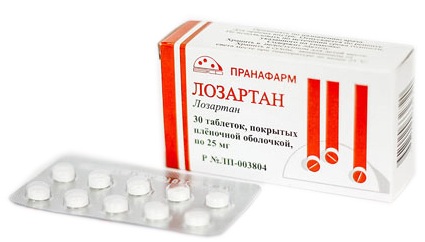 Лозартан, 25 мг, таблетки, покрытые пленочной оболочкой, 30 шт. фото