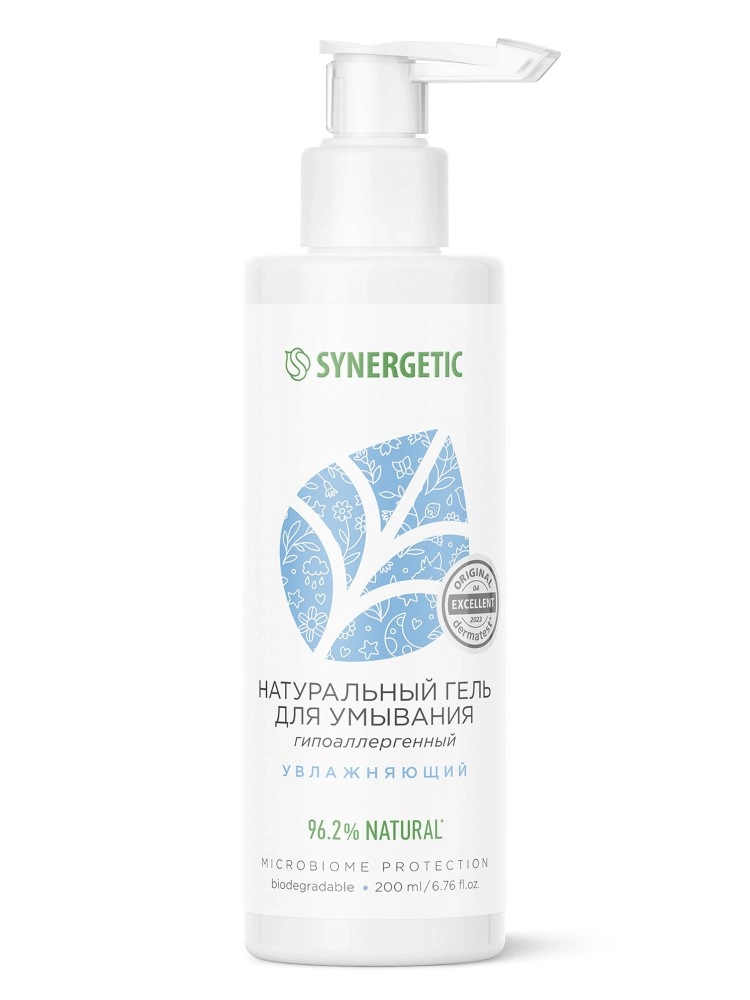 Synergetic Гель для умывания натуральный увлажняющий, гель для умывания, 200 мл, 1 шт. фото