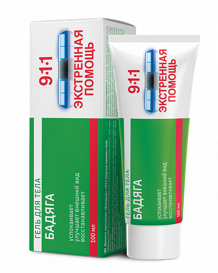 911 Экстренная помощь Бадяга, гель-бальзам, 100 мл, 1 шт. фото