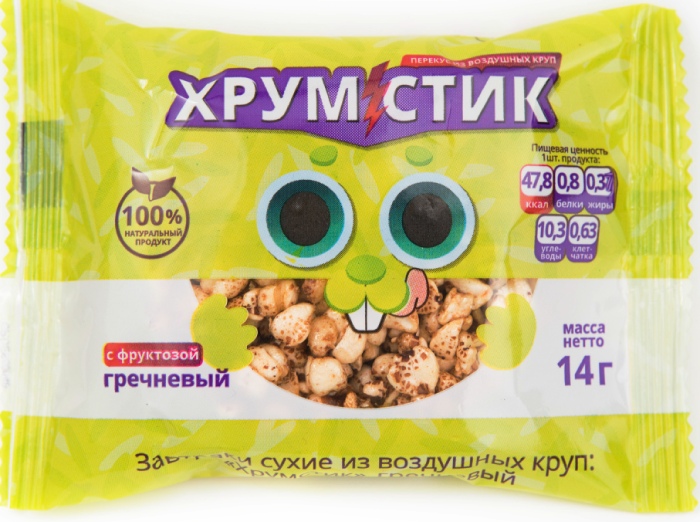 Хрумстик Батончик на фруктозе гречневый, 14 г, 1 шт. фото