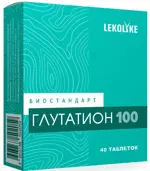 Lekolike биостандарт глутатион, 100 мг, таблетки, 40 шт. фото 