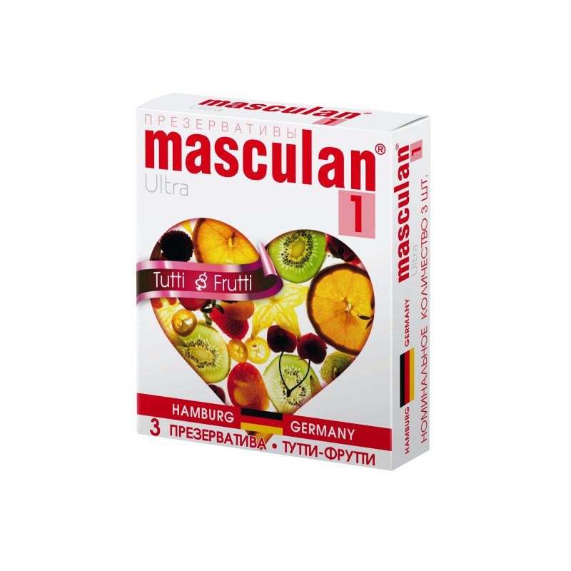 Masculan Ultra 1, презервативы, 3 шт, тутти-фрутти фото