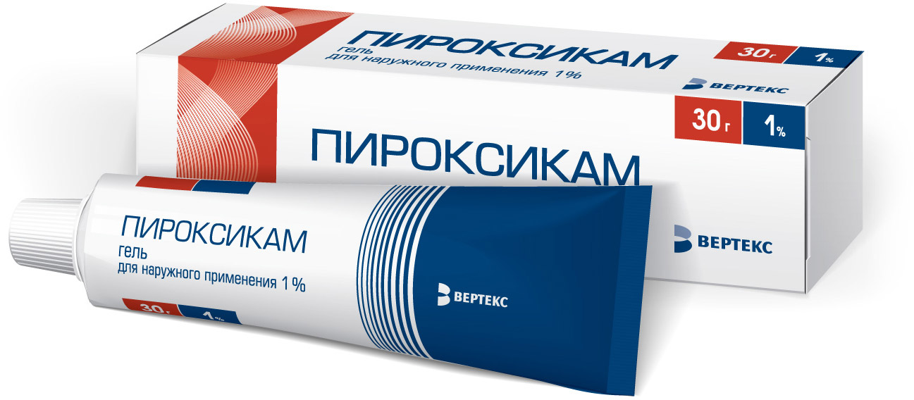 Пироксикам-Вертекс, 1%, гель для наружного применения, 30 г, 1 шт. фото