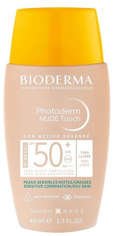 Bioderma Photoderm Cолнцезащитный флюид, крем для лица, 40 мл, 1 шт, SPF50+, очень светлый оттенок фото