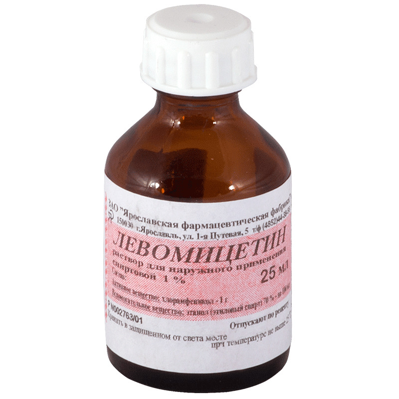 Левомицетин, 1%, раствор для наружного применения спиртовой, 25 мл, 1 шт. фото